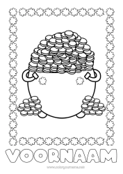 Gratis kleurplaat Toverketel Klaver Stukken