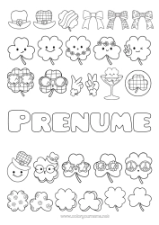 Pagină de colorat gratuită Drăguț Trifoi Sărbătoarea Sfântului Patrick Pălărie