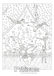 Coloriage à personnaliser Cirque