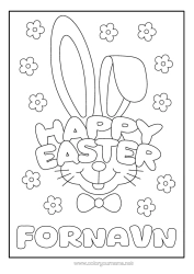 Fargeleggingssiden å tilpasse Kanin Påske 