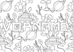 Kostenlose Malvorlage Blumen Chinesische Laterne Japan China Pagode Dekorativer Hintergrund Lotusblüte