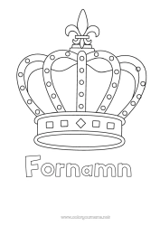 Gratis teckning Prinsessa Krona Epifania Smycke Lätta målarbilder Kung