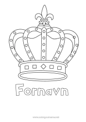Gratis tegning Prinsesse Kronen Epifani. Smykke Enkle fargelegginger Konge