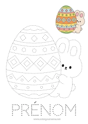 Coloriage à personnaliser Activités enfants Oeufs de Pâques Pâques Coloriages faciles Trace et colorie Coloriage avec modèle