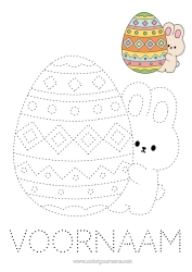 Kleurplaat aanpassen Activiteiten voor Kinderen Paaseieren Pasen Eenvoudige kleurplaten Trace et colorie Kleuren met Model