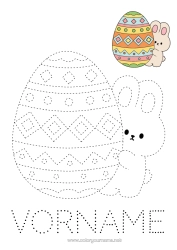 Malvorlage anpassen Kinderaktivitäten Ostereier Ostern Einfache Ausmalbilder Spur und Male Ausmalen mit Vorlage