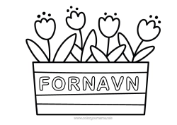 Gratis farvelægning Tulipan Nem farvelægning