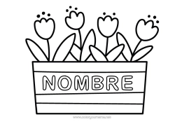 Colorear gratis Tulipán Dibujos fáciles para colorear