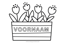 Gratis kleurplaat Tulp Eenvoudige kleurplaten