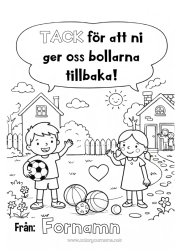 Gratis färgläggning Ballonger Tack Grannar
