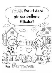 Gratis fargelegging Ballonger Takk Naboer