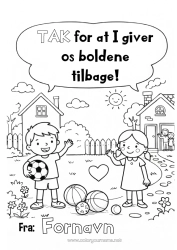 Gratis farvelægning Balloner Tak Naboer