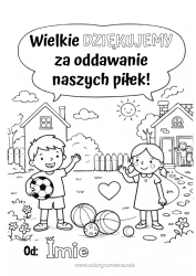 Kolorowanka za darmo Balony Dziękuję Sąsiedzi