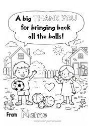 Colouring to customise Balloons Thank You. Neighbours