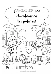 Colorear gratis Globos Gracias Vecinos
