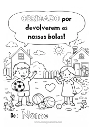 Desenho para personalizar Bolas Obrigado Vizinhos