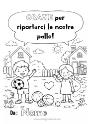 Colorazione gratuita Palloncini Grazie I vicini