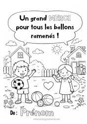 Coloriage gratuit Ballons Merci Voisins