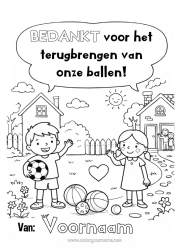 Gratis kleurplaat Ballonnen Bedankt Buren