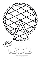 Free colouring Cake Crown Epiphany Kings' Cake