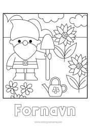 Gratis fargelegging Solsikke Vannkanne Hagearbeid Hagegnom