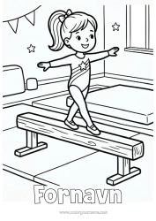 Gratis fargelegging Jente Gymnastikk Kunstnerisk sport