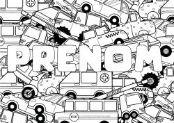 Coloriage à personnaliser Camion Véhicules Voiture Coloriages Complexes Camions Et Véhicules Utilitaires Voitures, Vans Et Camping-Cars Fond Décoratif