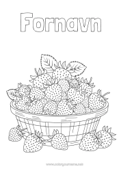 Gratis fargelegging Frukter Jordbær Realistisk