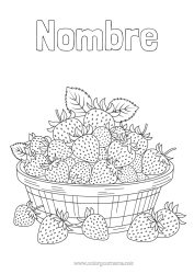 Colorear gratis Frutas Fresa Realista