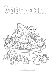 Gratis kleurplaat Fruit Aardbei Realistisch