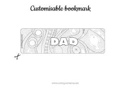 Free colouring Summer Animal Fish Bookmark Zentangle Marine or aquatic animals