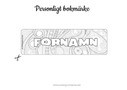 Gratis färgläggning Sommar Fisk Bokmärke Zentangle Marina djur eller vattenlevande djur