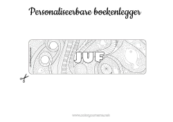 Gratis kleurplaat Zomer Dier Vis Bladwijzer Zentangle Zeedieren