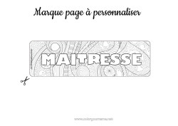 Coloriage gratuit Été Animal Poisson Marque page Zentangle Animaux marins ou aquatique
