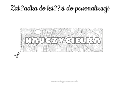 Kolorowanka za darmo Lato Zwierzę Ryba Zakładka do książki Zentangle Zwierzęta morskie lub wodne