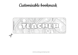 Free colouring Summer Animal Fish Bookmark Zentangle Marine or aquatic animals