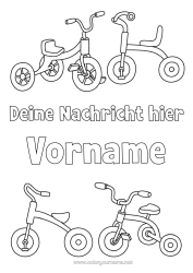Kostenlose Malvorlage Fahrrad Zweiräder Freiluftspiele Dreirad (Kinder-Dreirad)