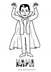 Coloring to customize Vampire Halloween