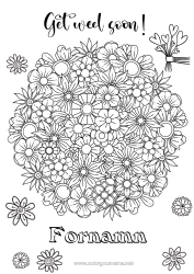 Gratis färgläggning Blommor Lugn och zen Sjuk