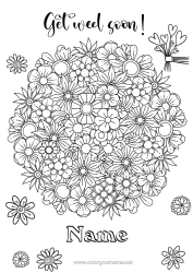 Free colouring Flowers Calm and zen Ill