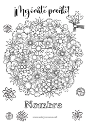 Colorear gratis Flores Calma y zen Enfermo