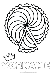 Kostenlose Zeichnung Kuchen Krone Epiphanie Rolle Kuchen Dreikönigskuchen Spirale Märchen für Kinder