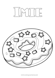 Kolorowanka za darmo Gwiazdy Pączki Realistyczny