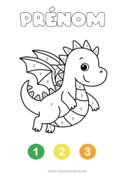 Coloriage à personnaliser Dinosaures Coloriages magiques Coloriages faciles