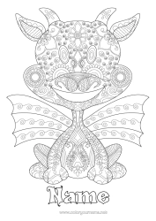 Free coloring Dragon Complex coloring pages Zentangle Dragons, unicorns and fantastic animals