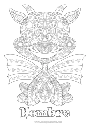 Colorear gratis Dragón Dibujos complejos para colorear Zentangle Dragones, unicornios y animales fantásticos