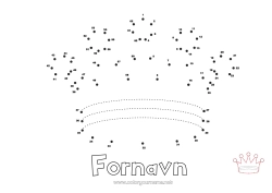 Farvelægningssiden tilpasning Prinsesse Børneaktiviteter Krone Epifani. Forbindelsespunkter Smykke Konge Tal at forbinde