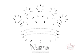 Colouring to customise Princess Children's Activities Crown Epiphany Connecting Points Jewel King Connect The Numbers