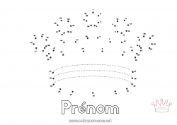 Dessin gratuit Princesse Activités enfants Couronne Épiphanie Points à relier Bijou Roi Nombres à Relier