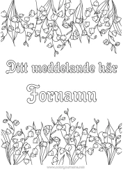 Gratis färgläggning Blommor Liljekonvalj Första maj Ramar